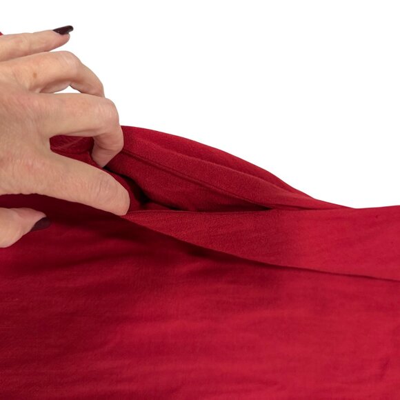 Umgee Red Linen Blend Pocket Dress NWT Size S - Picture 8 of 10